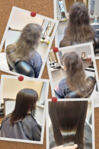 大野城髪質改善専門美容室Lien hair design(リアン ヘアー デザイン)『美髪チャージプレミアム美肌カラー ヒト幹細胞ヘッドスパ付きコース』のお客様です！  白髪染めの繰り返しによる頭皮ダメージで急激に髪が細くなり毛先がヒョロヒョロになられていたこととエイジングによる髪のウネリや広がりで悩まれていた、お客様の髪もリアンの『美髪チャージプレミアム美肌カラー ヒト幹細胞コース』ならヘアカラーをしながら髪や頭皮をケアして、こんな艶々サラサラな美髪になれちゃいます😊  ヒト幹細胞と高濃度水素を贅沢に使用しパワーアップした美髪チャージでのトリプルプローチでカラーをしながら髪だけでなく頭皮のエイジングケアもできちゃうのでトップのボリュームも改善しつつ、これからのダメージまで防げるようにパワーアップしちゃいました(о´∀`о)  更に今、話題の超音波ケアアイロン『ケアプロ』&『モイストバブル』を使用することによりパワーアップした『美髪チャージ』なら、こちらのお客様の毛先部分のビリビリになった髪も2回、３回とやればやるほどに修復していけると思います！  もし他店での施術失敗で毛先がビリビリになってしまわれたお客様も諦めずに1度、髪を見せていただけたらと思います( ＾ω＾ )  そして今、話題の『マイクロファインバブル』を使用することにより美髪チャージの力を120％まで引き上げてくれます(σ≧▽≦)σ  こちらのメニューは、こんな方にお薦め！   ・髪の毛のダメージが気になる ・カラーやブリーチをしている ・髪の毛を伸ばしたいが伸ばせない ・髪の毛がパサつく、引っかかりがある ・髪の毛のツヤがほしい  本気で髪の毛を良くしたい方必見！  月1回の施術いただくことをお薦めします(^_^)  新システムによりグレードアップした『美髪チャージプレミアムカラー』で さわればわかる！さわりたくなる髪を手に入れてみませんか(^^)   美髪チャージメニュー  美髪チャージプレミアムトリートメント　￥12000～  美髪チャージプレミアムカラー ￥18000～  美髪チャージプレミアムデジタルパーマ ￥24000～  美髪チャージプレミアム美革ストレート ￥29000 ～  ※ご予約はお電話または公式LINEアカウントで承らせていただいております！ (公式LINEアカウントはホームページのトップ画面からご登録いただけます)  「髪質改善」美容室 リアン ヘアーデザイン  福岡県大野城市中央２丁目１−１３  tel:092-593-3339  ※完全マンツーマンサロンですので、 お電話の対応、施術、会計など 全てひとりで担当させていただいております。 そのため施術中はお電話が取れない場合がございます。 その際は折り返しご連絡をさせていただきます。  「髪質改善専門サロン」Lien hair design（リアンヘアデザイン）｜福岡 大野城市駅すぐの美容室  #Lienhairdesign #リアンヘアデザイン #福岡美容室 #大野城美容室 #大野城髪質改善 #福岡髪質改善 #髪質改善 #縮毛矯正 #頭皮診断 #艶髪 #くせ毛 #アホ毛 #枝毛 #パサつき #ダメージヘア #40代髪質改善 #福岡 #福岡県 #福岡県大野城市 #大野城 #大野城市 #美容室大野城 #リアン福岡 #下大利美容室 #大野城市美容室 #大野城市美容院 #大野城駅美容室 #美容室大野城市 #美容室福岡 #美髪矯正福岡