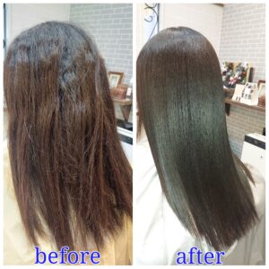 大野城髪質改善専門美容室Lien hair design(リアン ヘアー デザイン)『美髪チャージプレミアムトリートメント ヒト幹細胞コース』のお客様です！  他店での縮毛矯正の失敗で毛先がビリビリになり、根元からのブチブチに断毛されていたお客様の髪も、リアンの『美髪チャージプレミアムトリートメントヒト幹細胞コース』なら、ヒト幹細胞、超高濃度水素、そして美髪チャージを使用のトリプルアプローチにより、頭皮のエイジングケアと毛髪へのケアを実現、頭皮環境を改善することによりトップのボリュームを出しつつ、こんなに艶々サラサラだけど纏まる髪に仕上がっちゃいます(о´∀`о)  内側から栄養を補うことでビリビリヒョロヒョロになられてた毛先部分も内側から張りが出てるのが分かります！ こちらのお客様も2回、3回と繰り返していただくことで更に綺麗に仕上がっていくと思います(^ー^)  髪のダメージだけでなく、薄毛や抜け毛、細毛で悩まれているお客様諦められる前に是非一度リアンの『ヒト幹細胞ケア』を、お試しになられてください(^_^)  そして同時にヒト幹細胞培養液を使用した『ヒト幹細胞アンチエイジングスパ』付きコース(通常￥9900→がヒト幹細胞コースの方は￥3300でできちゃいます！)もスタートさせていただきますので、ご興味のある方は僕までお気軽にお問い合わせください！  もちろん『ヒト幹細胞アンチエイジングスパ』は単品や他メニューとの組み合わせも可能となっております(^ー^)  『美髪チャージ ヒト幹細胞コース』なら1回目より2回目、2回目より3回目と繰り返せば繰り返すほど艶々サラサラに仕上がっちゃいます(^-^)   こちらのお客様も、毛先部分の枝毛も2回、３回とやればやるほどに修復していけると思います(^ー^)  もし他店での施術失敗で毛先がビリビリになってしまわれたお客様も諦めずに1度、髪を見せていただけたらと思います( ＾ω＾ )  そして今、話題の『マイクロファインバブル』を使用することにより美髪チャージの力を120％まで引き上げてくれます(σ≧▽≦)σ  こちらのメニューは、こんな方にお薦め！   ・髪の毛のダメージが気になる ・カラーやブリーチをしている ・髪の毛を伸ばしたいが伸ばせない ・髪の毛がパサつく、引っかかりがある ・髪の毛のツヤがほしい  本気で髪の毛を良くしたい方必見！  月1回の施術いただくことをお薦めします(^_^)  新システムによりグレードアップした『美髪チャージプレミアムカラー』で さわればわかる！さわりたくなる髪を手に入れてみませんか(^^)   美髪チャージメニュー  美髪チャージプレミアムトリートメント　 ￥12000～  美髪チャージプレミアムカラー ￥18000～  美髪チャージプレミアムデジタルパーマ ￥24000～  美髪チャージプレミアム美革ストレート ￥29000 ～  ※ご予約はお電話または公式LINEアカウントで承らせていただいております！ (公式LINEアカウントはホームページのトップ画面からご登録いただけます)  「髪質改善」美容室 リアン ヘアーデザイン  福岡県大野城市中央２丁目１−１３  tel:092-593-3339  ※完全マンツーマンサロンですので、 お電話の対応、施術、会計など 全てひとりで担当させていただいております。 そのため施術中はお電話が取れない場合がございます。 その際は折り返しご連絡をさせていただきます。  #福岡  #福岡県  #福岡美容室  #福岡県美容室  #福岡県大野城市  #福岡県久留米市  #大野城 #大野城市  #大野城市美容室  #大野城美容室  #久留米 #久留米市  #久留米美容室  #髪質改善  #大野城髪質改善  #大野城市髪質改善  #久留米髪質改善  #Lienhairdesign #リアン美容室 #Lien美容室 #トリートメント #福岡トリートメント  #トリートメント福岡  #大野城トリートメント #久留米トリートメント #リアン福岡  #リアンヘアデザイン #下大利美容室  #大野城市美容院 #大野城駅美容室