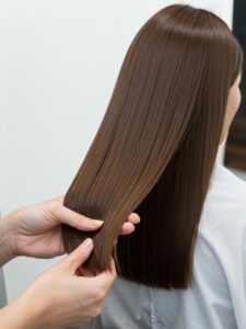 大野城髪質改善美容室Lien(リアン)『美髪チャージプレミアム美革ストレート』を使った『美艶ストレートグラデ』スタイルのお客様です！  思わず触れたくなるような艶やかなストレートヘア。髪の内部から潤いを閉じ込める髪質改善で、毛先までまとまりやすく。上品で大人な雰囲気を演出してくれるスタイルです😊  リアンの大人気メニュー美髪チャージが、ヒト幹細胞と高濃度水素を贅沢に使用しトリプルプローチにより、縮毛矯正をしながら髪だけでなく頭皮のエイジングケアもできちゃうのでトップのボリュームも改善しつつ、これからのダメージまで防げるようにパワーアップしちゃいました(о´∀`о)  更に今、話題の超音波ケアアイロン『ケアプロ』&『モイストバブル』を使用することによりパワーアップした『美髪チャージ』なら、こちらのお客様の毛先部分のビリビリになった髪も2回、３回とやればやるほどに修復していけると思います！  もし他店での施術失敗で毛先がビリビリになってしまわれたお客様も諦めずに1度、髪を見せていただけたらと思います( ＾ω＾ )  そして今、話題の『マイクロファインバブル』を使用することにより美髪チャージの力を120％まで引き上げてくれます(σ≧▽≦)σ  こちらのメニューは、こんな方にお薦め！   ・髪の毛のダメージが気になる ・カラーやブリーチをしている ・髪の毛を伸ばしたいが伸ばせない ・髪の毛がパサつく、引っかかりがある ・髪の毛のツヤがほしい  本気で髪の毛を良くしたい方必見！  月1回の施術いただくことをお薦めします(^_^)  新システムによりグレードアップした『美髪チャージプレミアムカラー』で さわればわかる！さわりたくなる髪を手に入れてみませんか(^^)   美髪チャージメニュー  美髪チャージプレミアムトリートメント　￥12000～  美髪チャージプレミアムカラー ￥18000～  美髪チャージプレミアムデジタルパーマ ￥24000～  美髪チャージプレミアム美革ストレート ￥29000 ～  ※ご予約はお電話または公式LINEアカウントで承らせていただいております！ (公式LINEアカウントはホームページのトップ画面からご登録いただけます)  「髪質改善」美容室 リアン ヘアデザイン  福岡県大野城市中央２丁目１−１３  tel:092-593-3339  ※完全マンツーマンサロンですので、 お電話の対応、施術、会計など 全てひとりで担当させていただいております。 そのため施術中はお電話が取れない場合がございます。 その際は折り返しご連絡をさせていただきます。  「髪質改善専門サロン」Lien hair design（リアンヘアデザイン）｜福岡 大野城市駅すぐの美容室  #Lienhairdesign #リアンヘアデザイン #福岡美容室 #大野城美容室 #大野城髪質改善 #福岡髪質改善 #髪質改善 #縮毛矯正 #頭皮診断 #艶髪 #くせ毛 #アホ毛 #枝毛 #パサつき #ダメージヘア #40代髪質改善 #福岡 #福岡県 #大野城 #大野城市 #福岡県大野城市 #大野城市中央  #福岡県大野城市中央 #福岡縮毛矯正 #大野城縮毛矯正